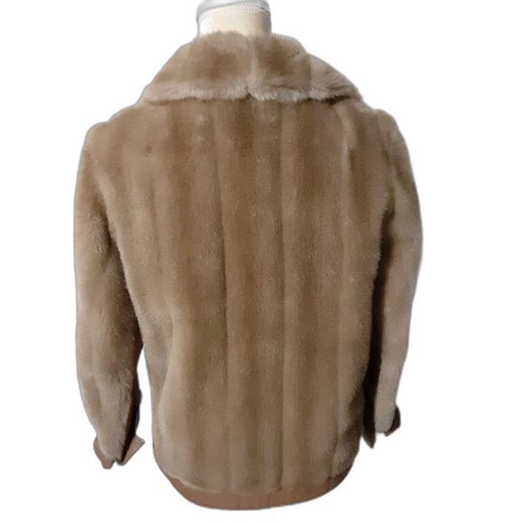 Vintage Tissavel Tocci faux fur bomber jacket size M France soft - Picture 2 of 9